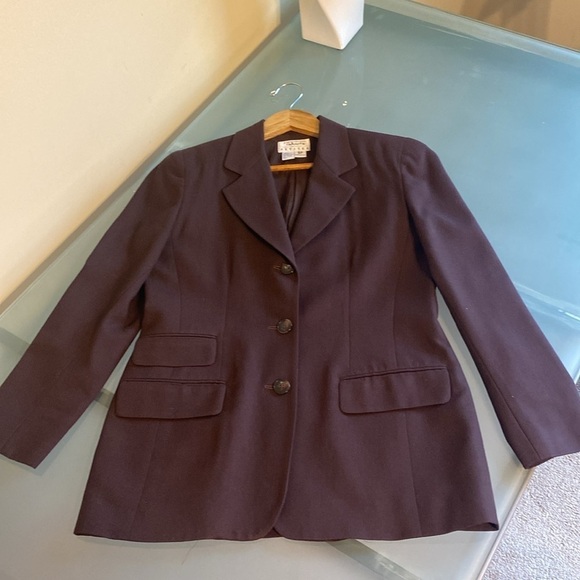 TALBOTS Chocolate Brown WOOL Blazer Size 6P - Picture 1 of 6